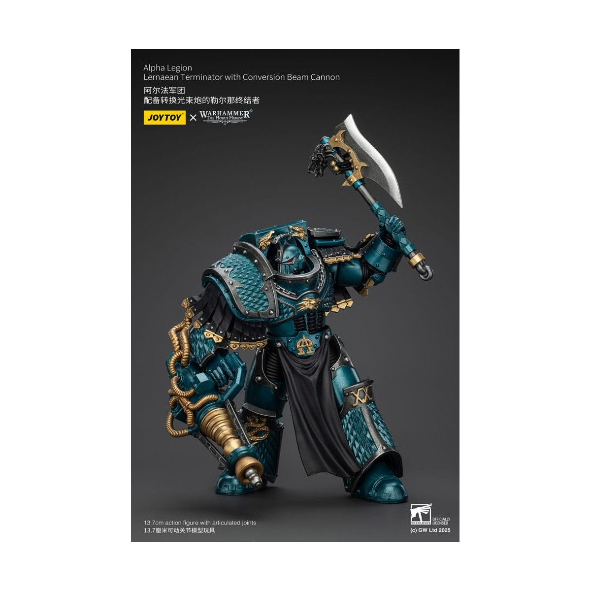 Joytoy - Warhammer - Alpha Legion - Lernaean Terminator with Conversion Beam Cannon - The Horus Heresy