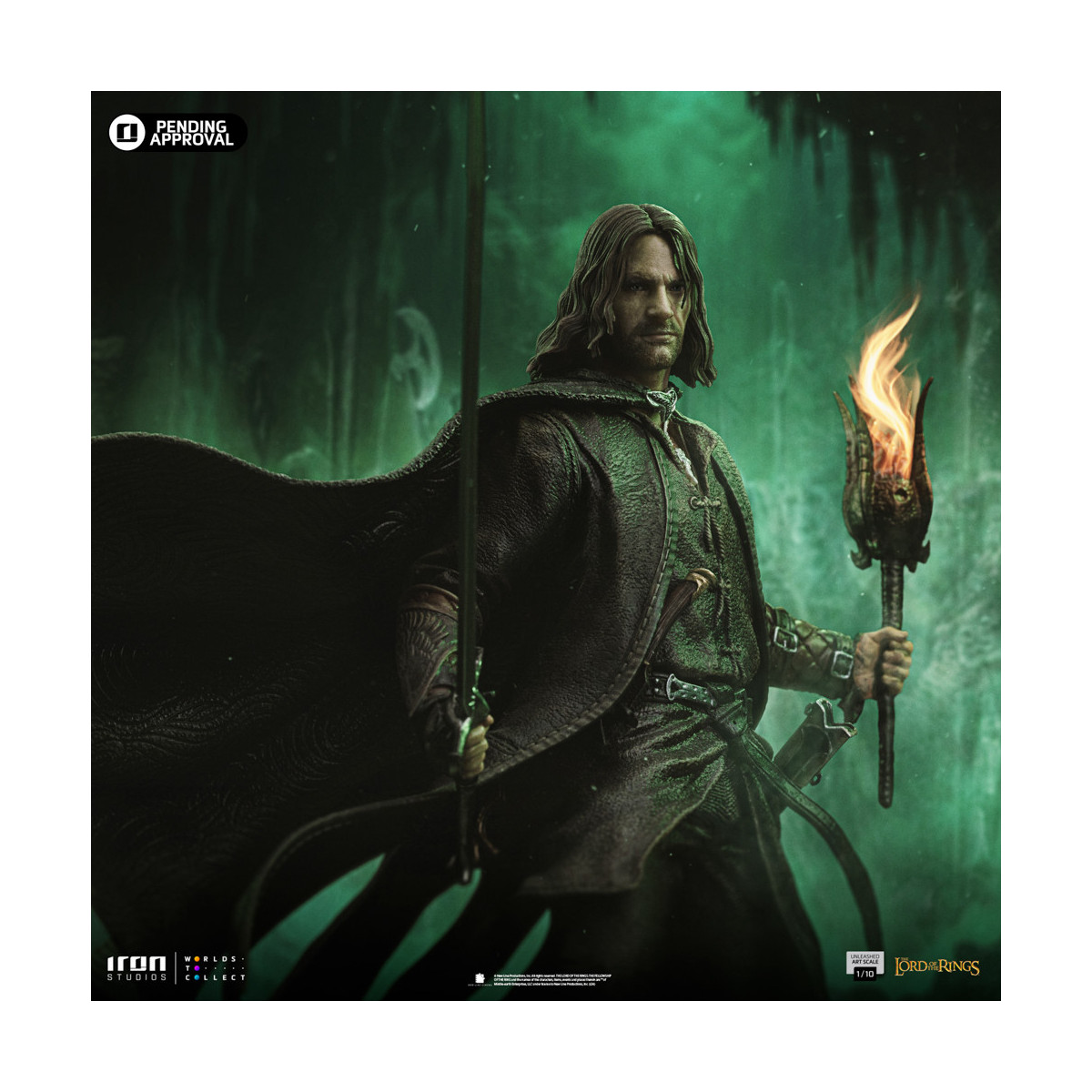 Iron Studios - Aragorn Unleashed - Der Herr der Ringe - LOTR Unleashed Art Scale 1/10