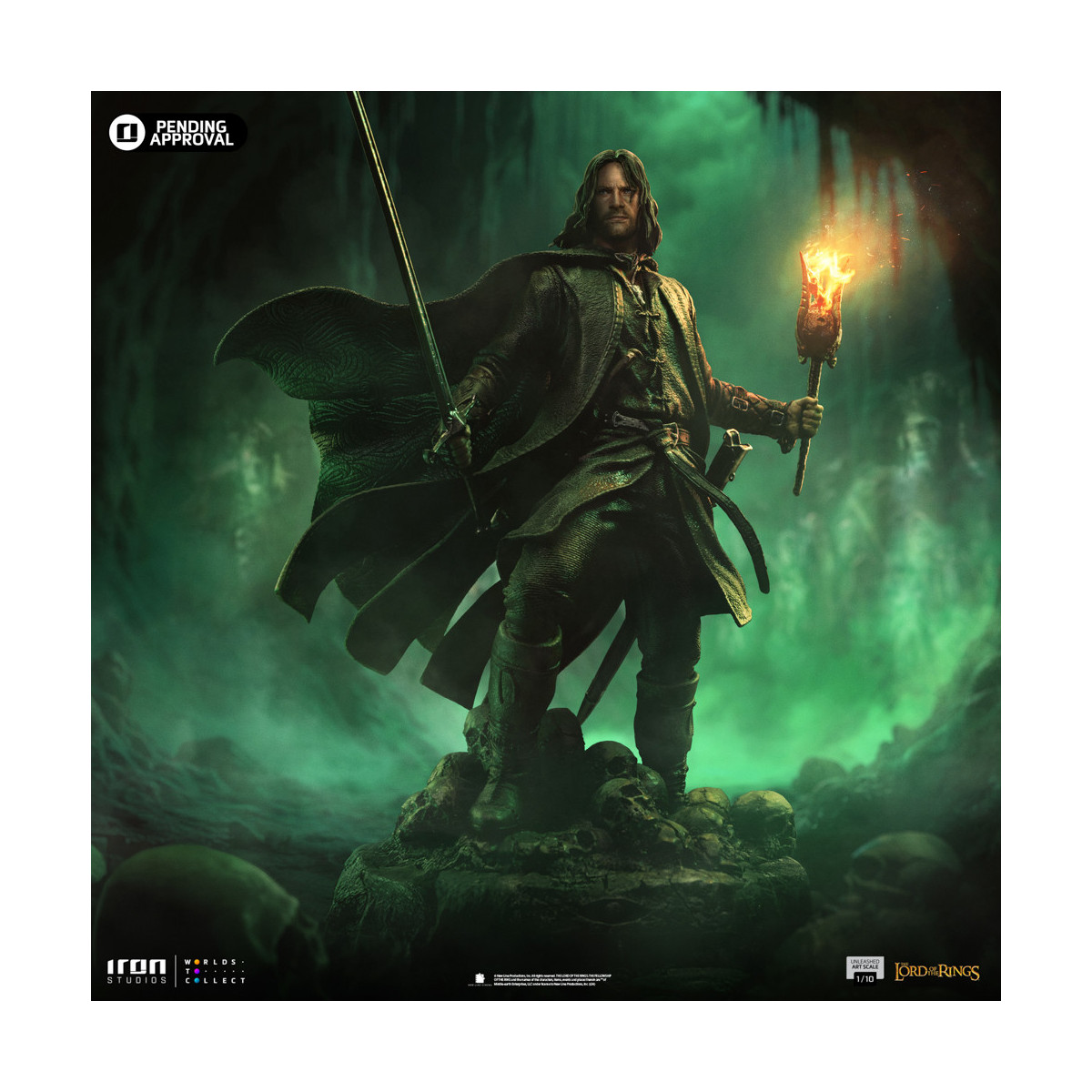 Iron Studios - Aragorn Unleashed - Der Herr der Ringe - LOTR Unleashed Art Scale 1/10