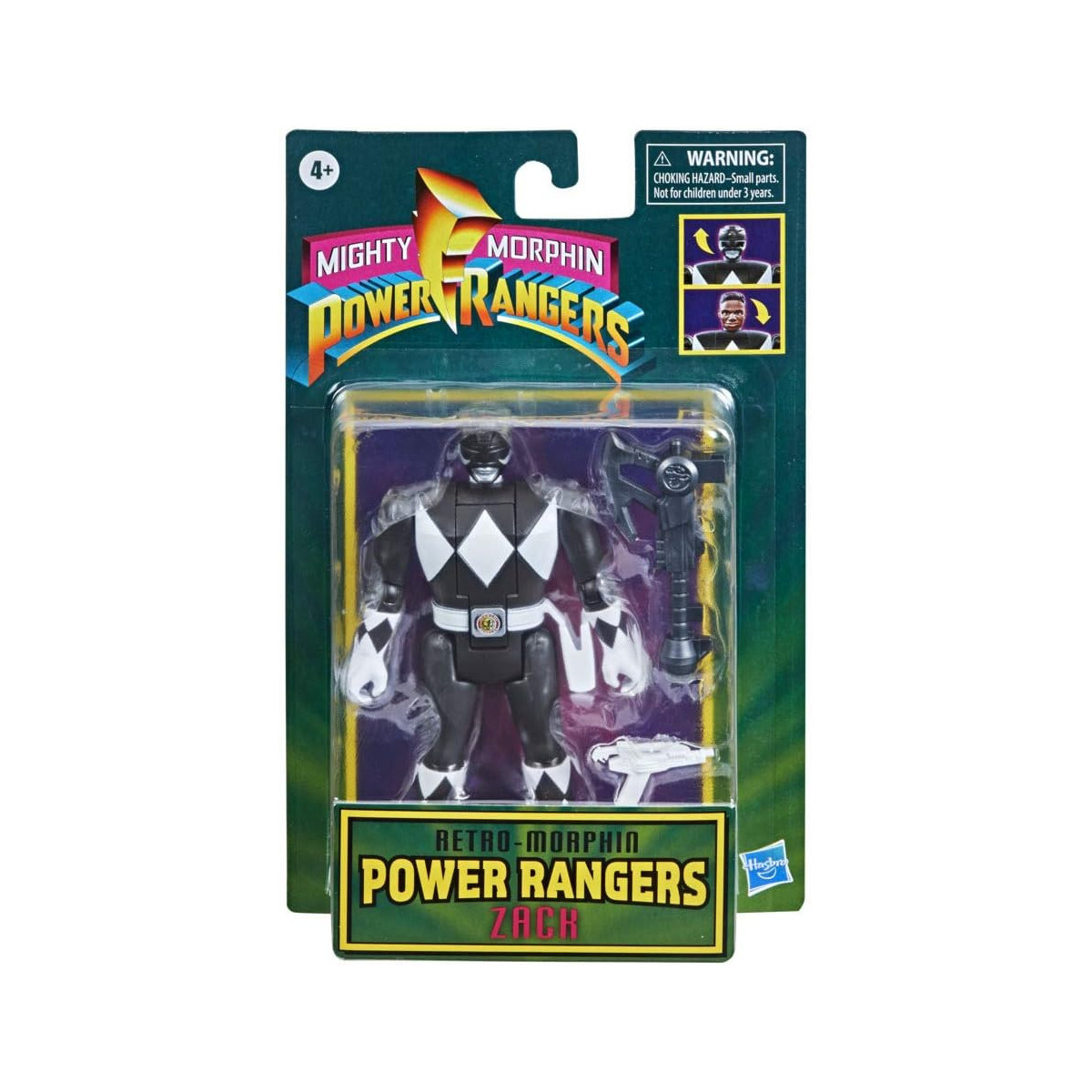 Hasbro - Mighty Morphin Power Rangers - Ranger Schwarz Retro Morphin
