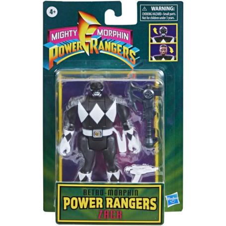 Hasbro - Mighty Morphin Power Rangers - Ranger Schwarz Retro Morphin