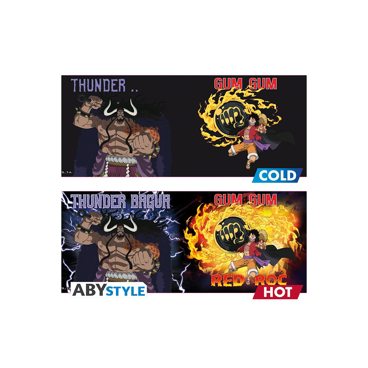 ABYstyle - One Piece - Thermo-reaktiver Becher 460 ml - Luffy vs Kaido