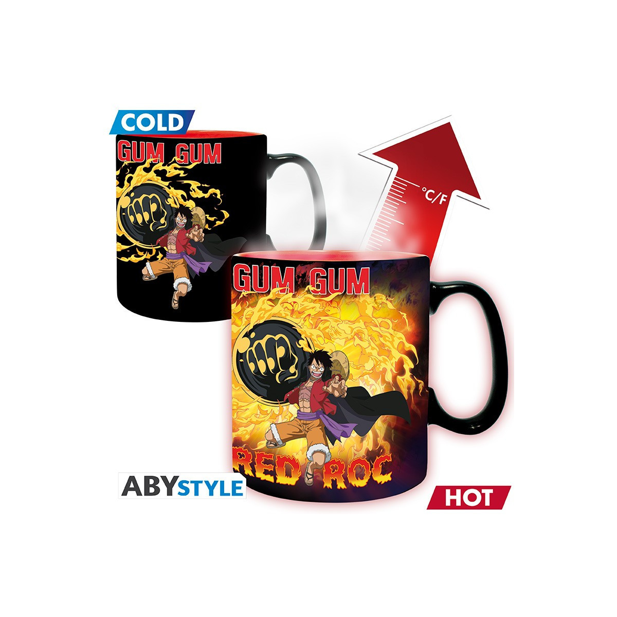 ABYstyle - One Piece - Thermo-reaktiver Becher 460 ml - Luffy vs Kaido