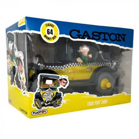 Plastoy Spardose Gaston Lagaffe - Gaston Lagaffe und sein Fiat Taxi 509