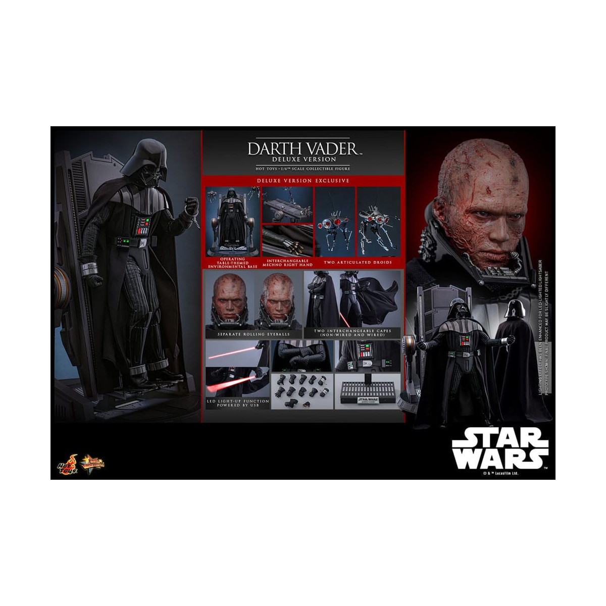 Hot toys Star Wars: Darth Vader Deluxe Version MMS 1/6 - Episode III: Die Rache der Sith