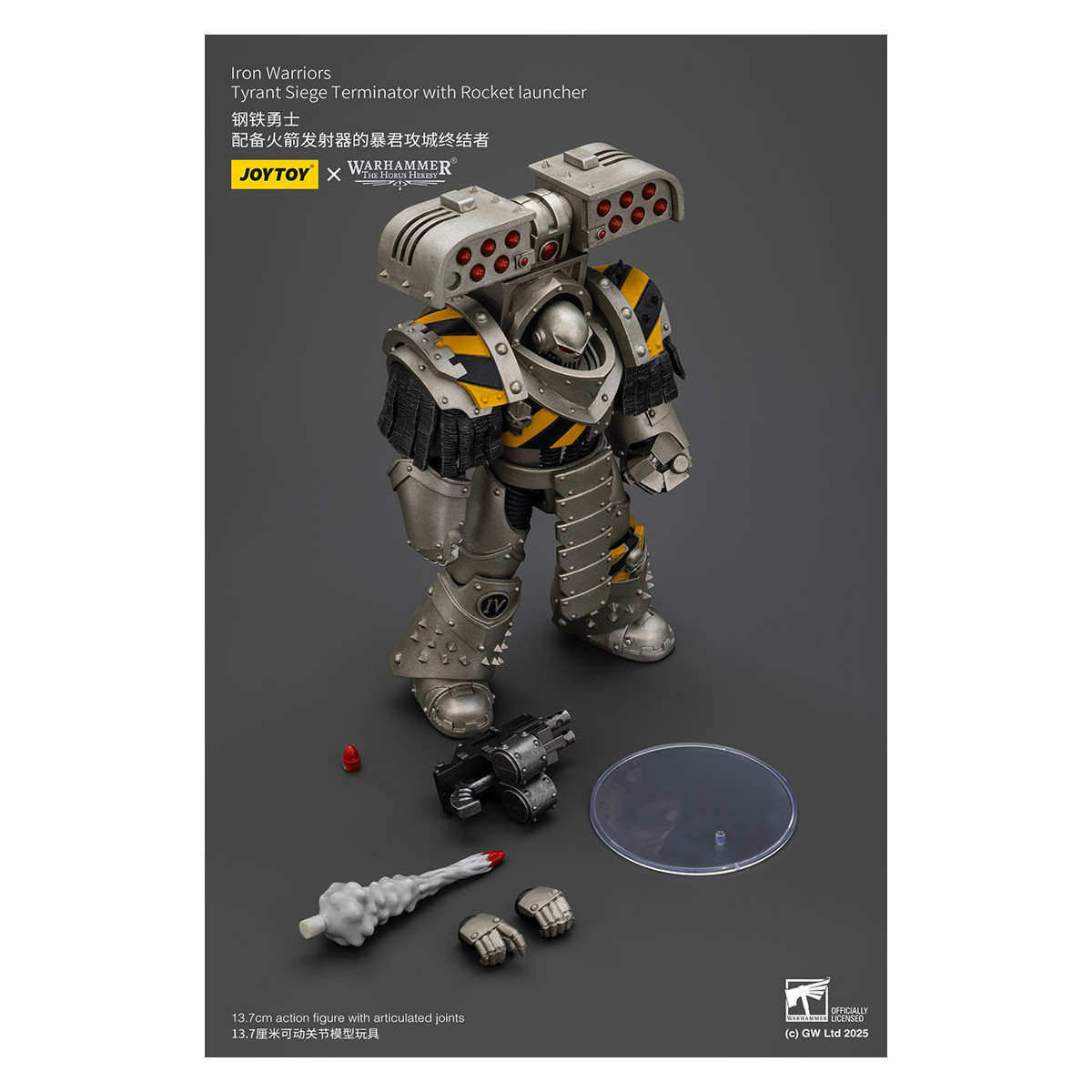 Joytoy - Warhammer - Iron Warriors Tyrant Siege Terminator Squad - Tyrant Siege Terminator with Rocket launcher
