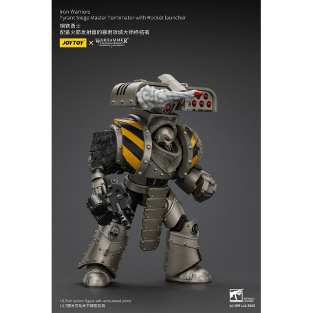 Joytoy - Warhammer - Iron Warriors Tyrant Siege Terminator Squad - Siege Master Terminator with Rocket launcher