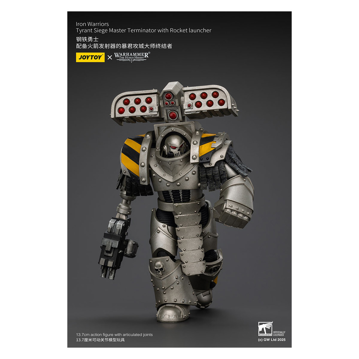 Joytoy - Warhammer - Iron Warriors Tyrant Siege Terminator Squad - Siege Master Terminator with Rocket launcher