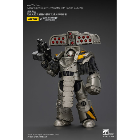 Joytoy - Warhammer - Iron Warriors Tyrant Siege Terminator Squad - Siege Master Terminator with Rocket launcher