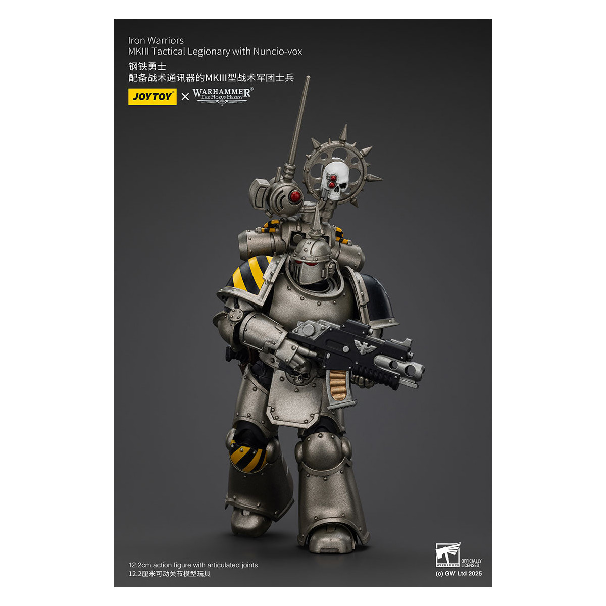 Joytoy - Warhammer - Iron Warriors Mk III Tactical Squad - Mk III Tactical Legionary mit Nuncio-vox