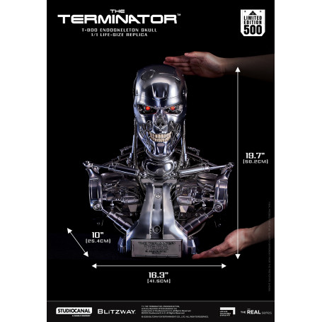 Blitzway - T800 Endoskeleton Skull 1/1 Life Size - The Terminator
