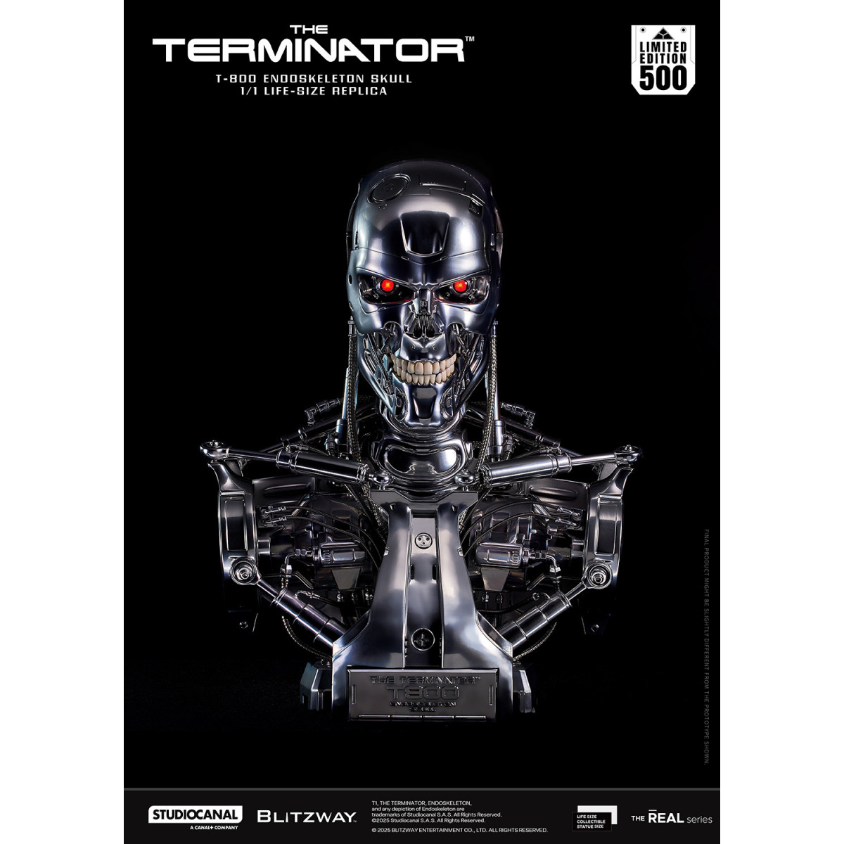 Blitzway - T800 Endoskeleton Skull 1/1 Life Size - The Terminator