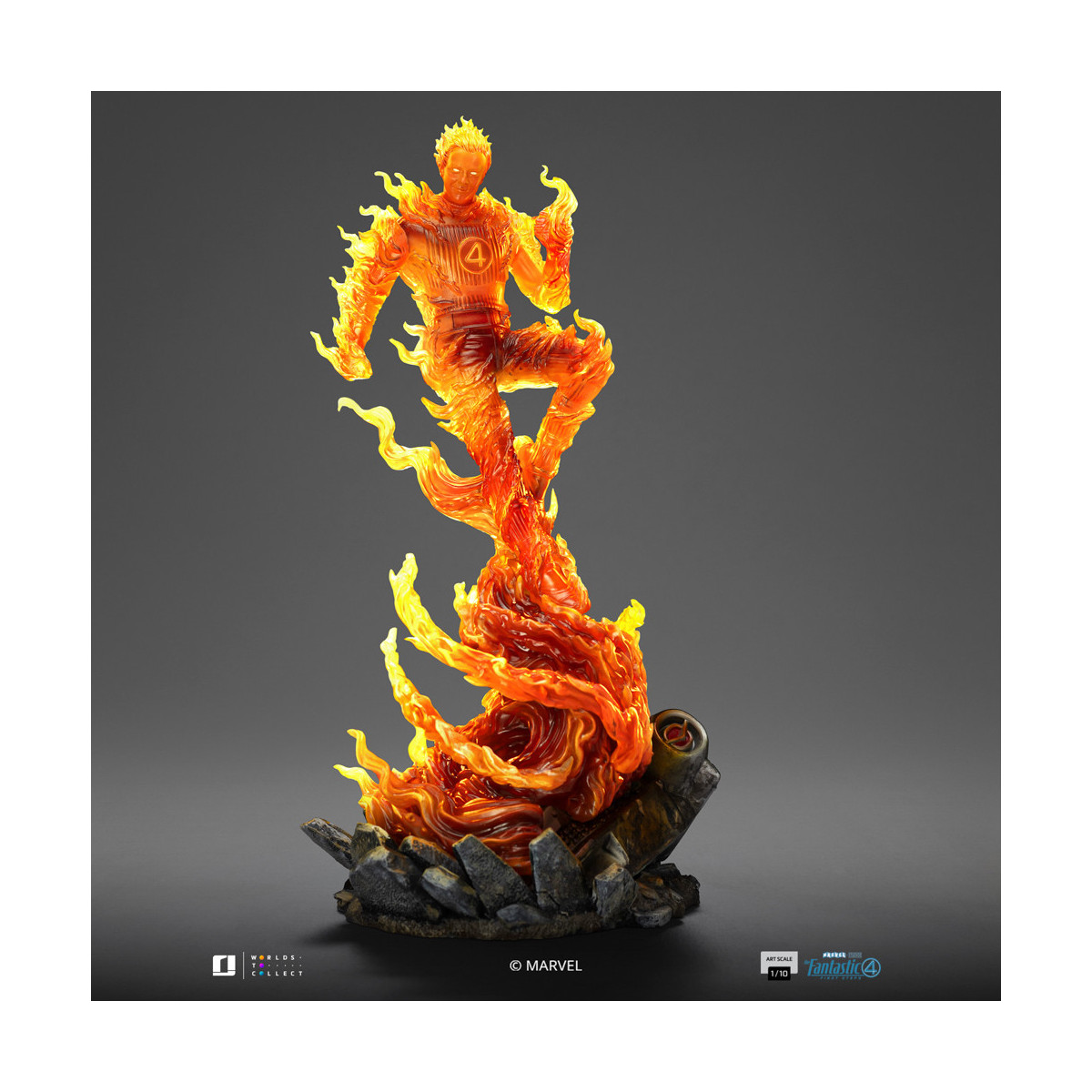 Iron Studios - Marvel Fantastic 4 - Human Torch Johnny Storm Scale Art Scale 1/10
