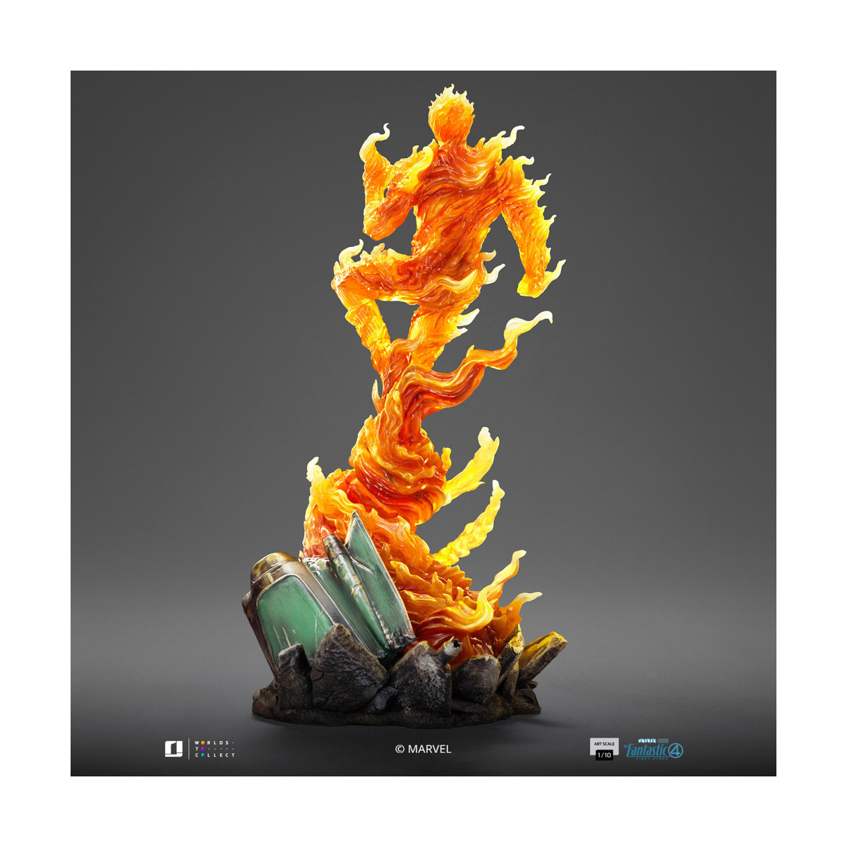 Iron Studios - Marvel Fantastic 4 - Human Torch Johnny Storm Scale Art Scale 1/10