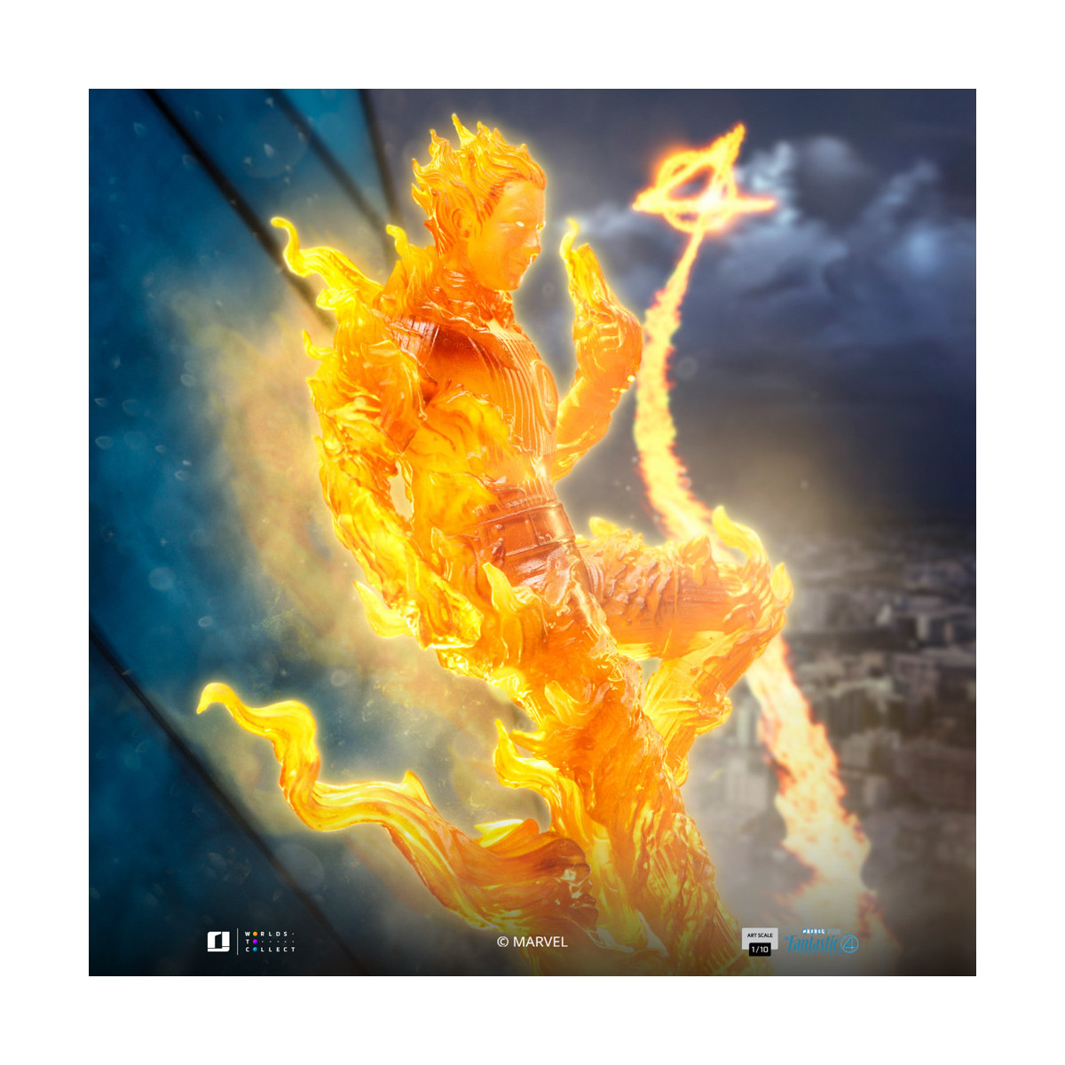 Iron Studios - Marvel Fantastic 4 - Human Torch Johnny Storm Scale Art Scale 1/10