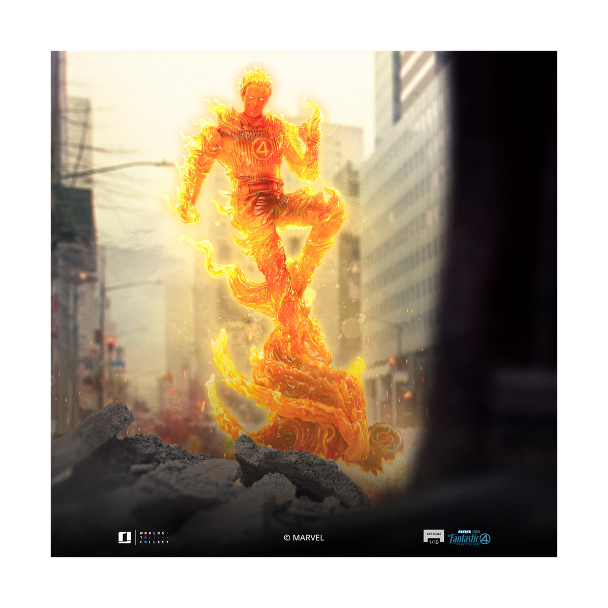 Iron Studios - Marvel Fantastic 4 - Human Torch Johnny Storm Scale Art Scale 1/10