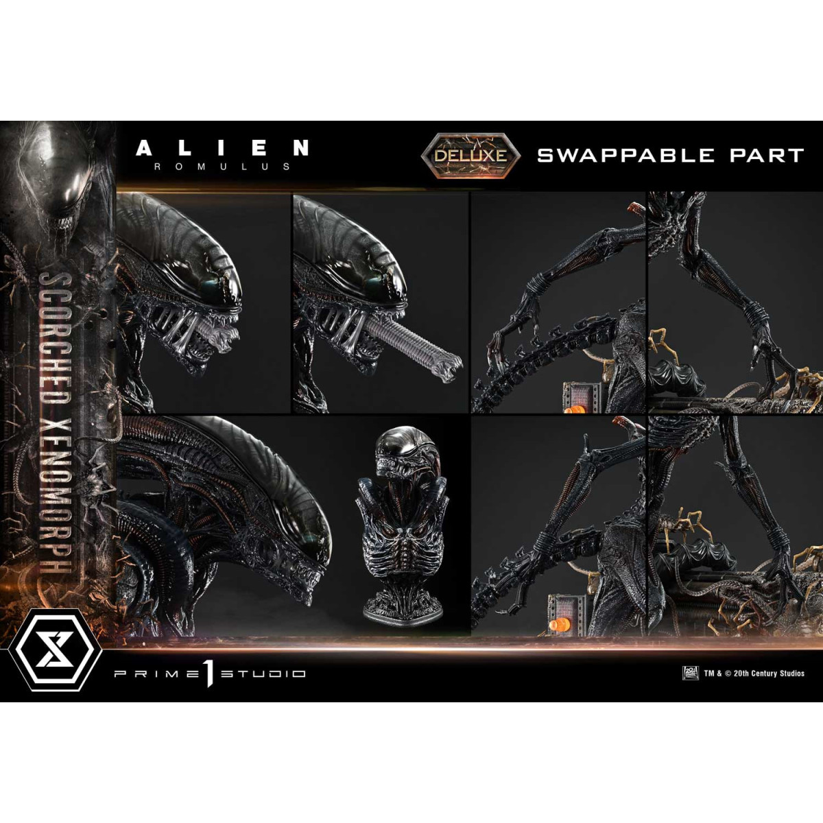 Prime 1 Studio - Scorched Xenomorph DX Bonus Version 1/3 - Alien: Romulus Museum Masterline XL