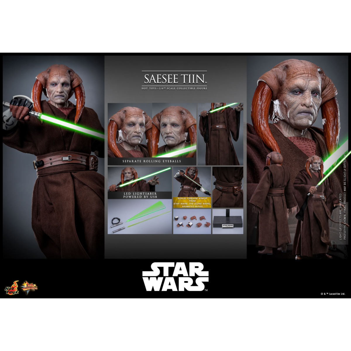 Hot Toys Star Wars - Saesee Tiin MMS1/6 - Die Rache der Sith