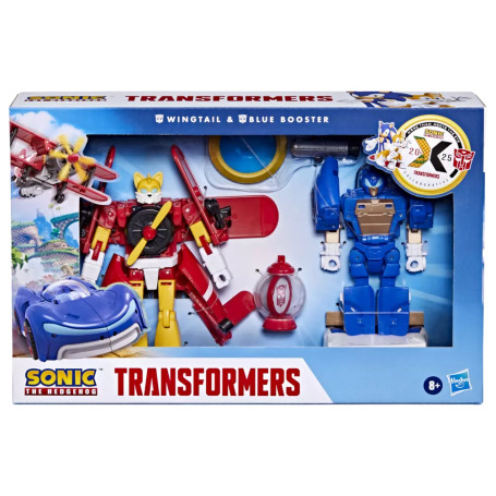 Hasbro - Transformers Collaborative Sonic the Hedgehog x Transformers - Wingtail und Blue Booster