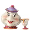 Disney Traditions Belle et la Bête Mrs Potts et Chip 10 cm 