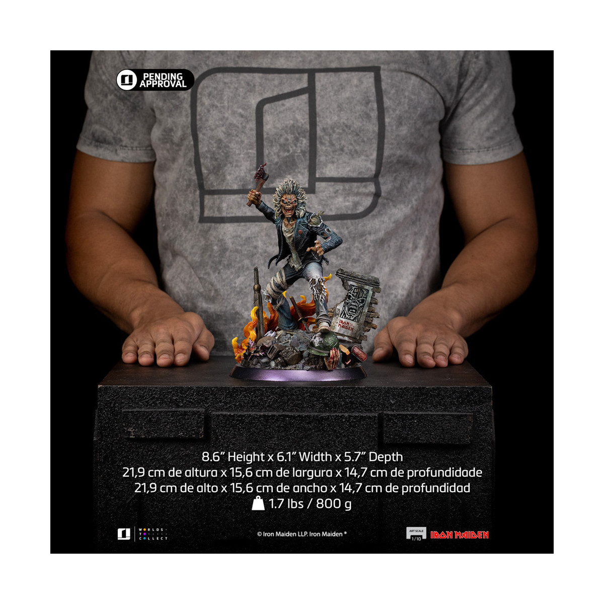 Iron Studios Iron Maiden - Eddie 50th year Anniversary 1/10 Art Scale