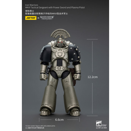 Joytoy - Warhammer - Iron Warriors MKVI Tactical Sergeant with Power Sword and Plasma Pistol