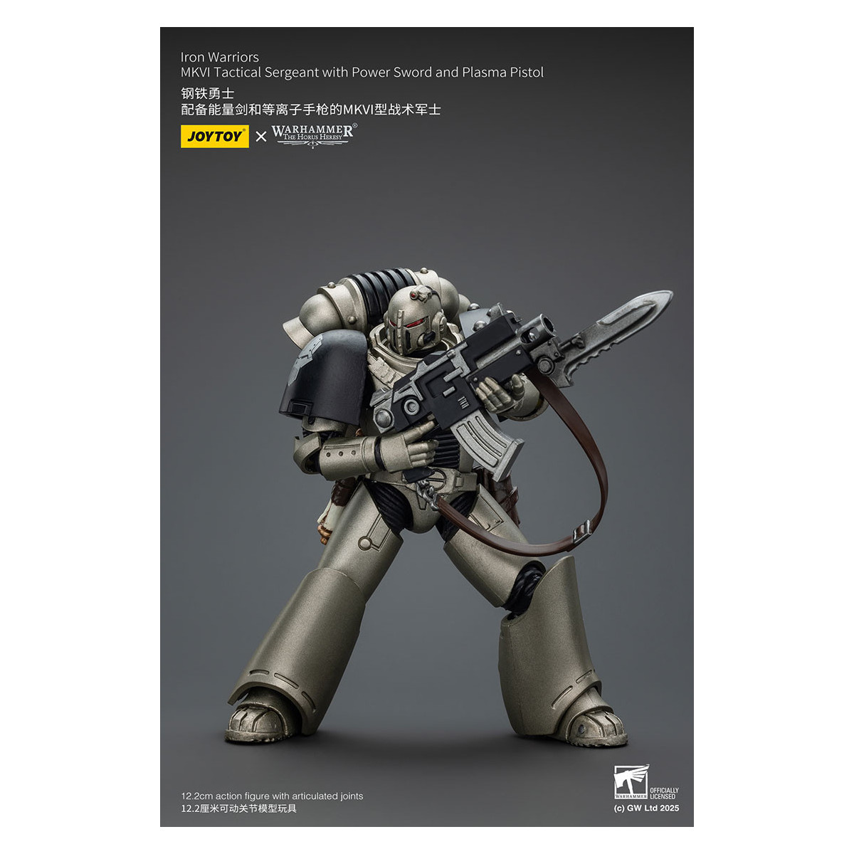 Joytoy - Warhammer - Iron Warriors MKVI Tactical Sergeant with Power Sword and Plasma Pistol
