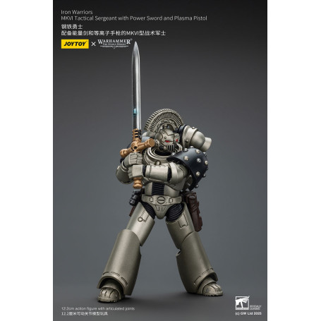 Joytoy - Warhammer - Iron Warriors MKVI Tactical Sergeant with Power Sword and Plasma Pistol