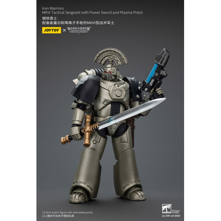 Joytoy - Warhammer - Iron Warriors MKVI Tactical Sergeant with Power Sword and Plasma Pistol