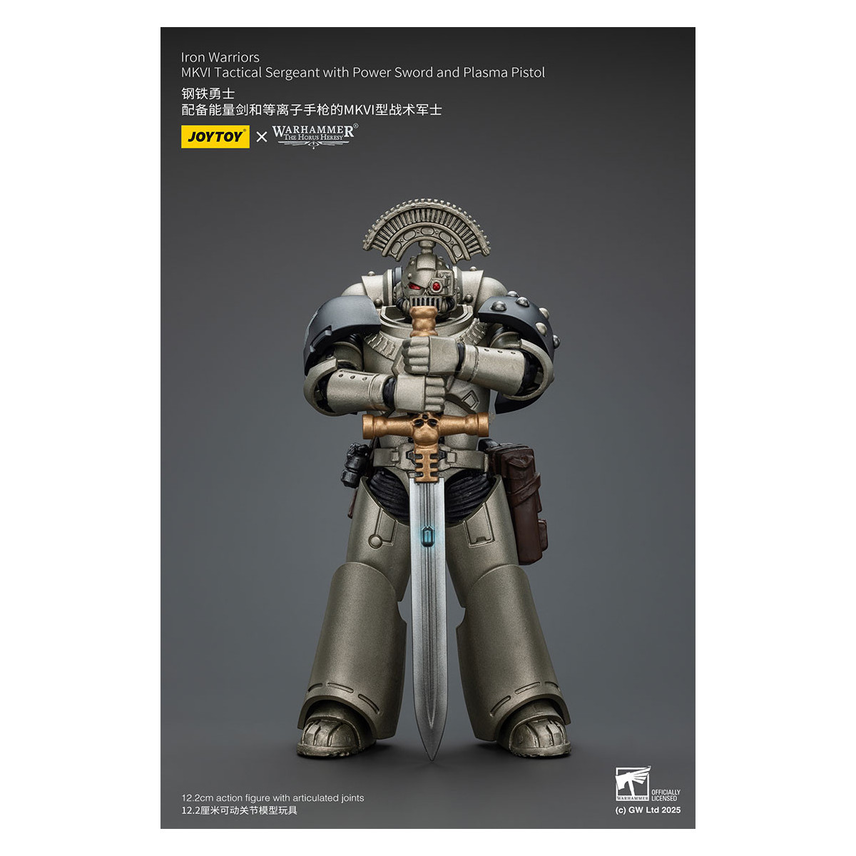 Joytoy - Warhammer - Iron Warriors MKVI Tactical Sergeant with Power Sword and Plasma Pistol