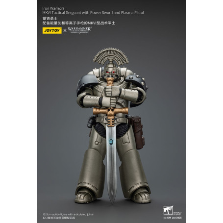 Joytoy - Warhammer - Iron Warriors MKVI Tactical Sergeant with Power Sword and Plasma Pistol
