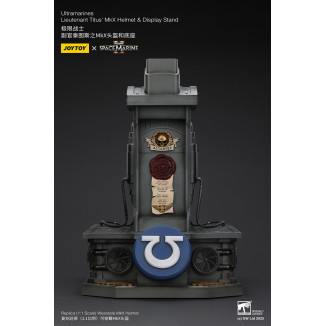 JoyToy - Space Marines II - Ultramarines Leutnant Titus' MkX-Helm Display-Ständer-11