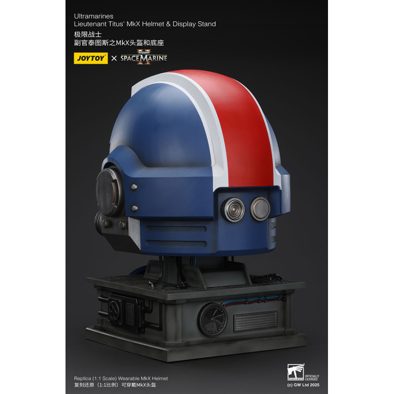 JoyToy - Space Marines II - Ultramarines Leutnant Titus' MkX-Helm Display-Ständer-11