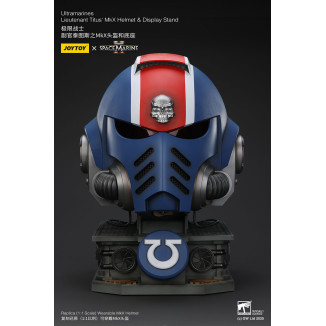 JoyToy - Space Marines II - Ultramarines Leutnant Titus' MkX-Helm Display-Ständer-11