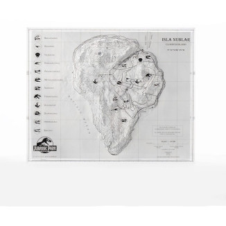 ECC Elite Creature Collectibles - Jurassic Park Topographische Karte Isla Nublar