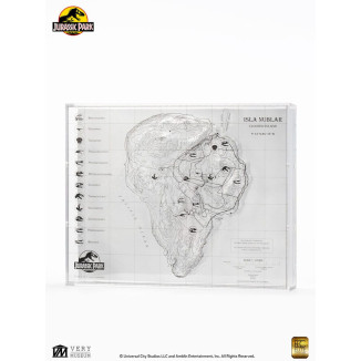 ECC Elite Creature Collectibles - Jurassic Park Topographische Karte Isla Nublar
