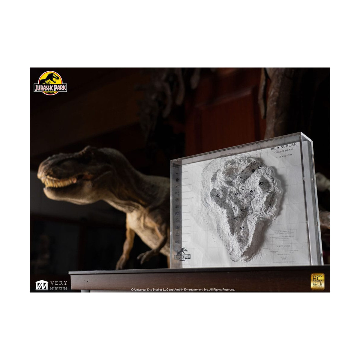 ECC Elite Creature Collectibles - Jurassic Park Topographische Karte Isla Nublar