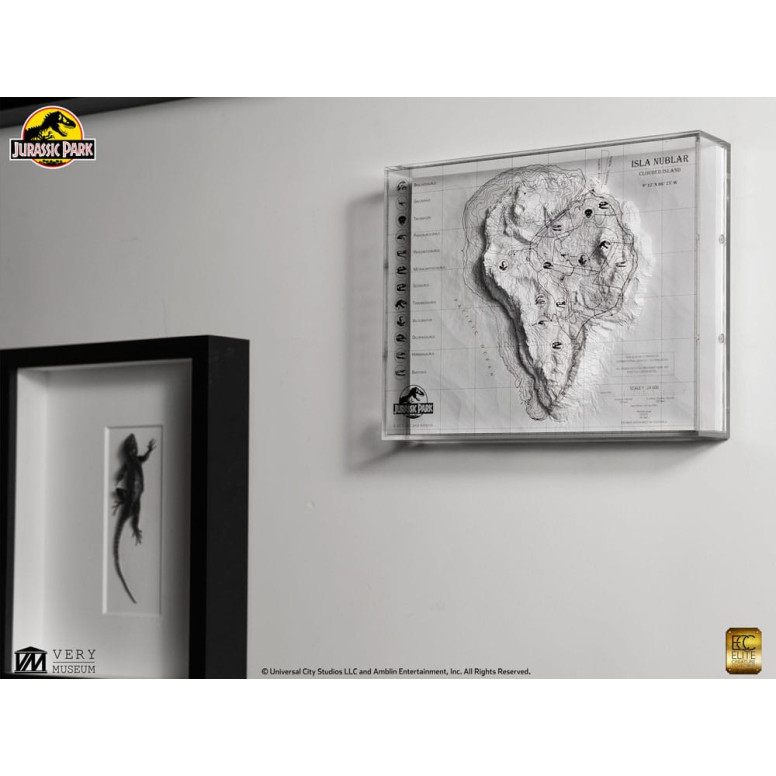 ECC Elite Creature Collectibles - Jurassic Park Topographische Karte Isla Nublar