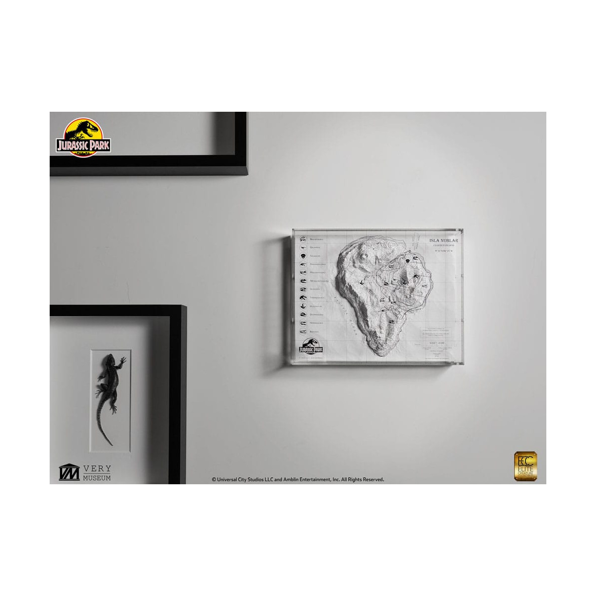ECC Elite Creature Collectibles - Jurassic Park Topographische Karte Isla Nublar
