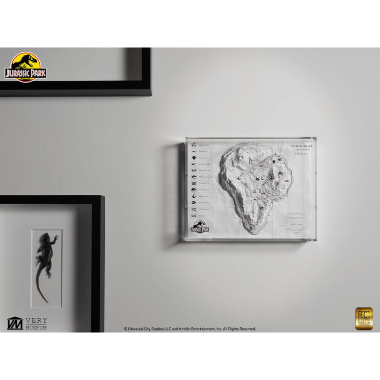 ECC Elite Creature Collectibles - Jurassic Park Topographische Karte Isla Nublar