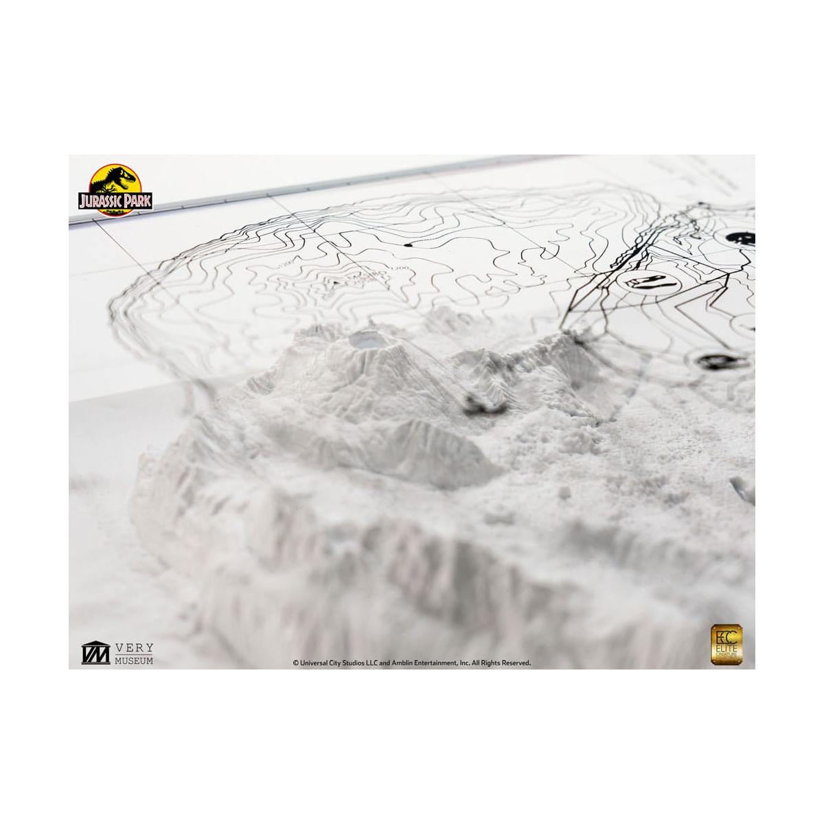 ECC Elite Creature Collectibles - Jurassic Park Topographische Karte Isla Nublar