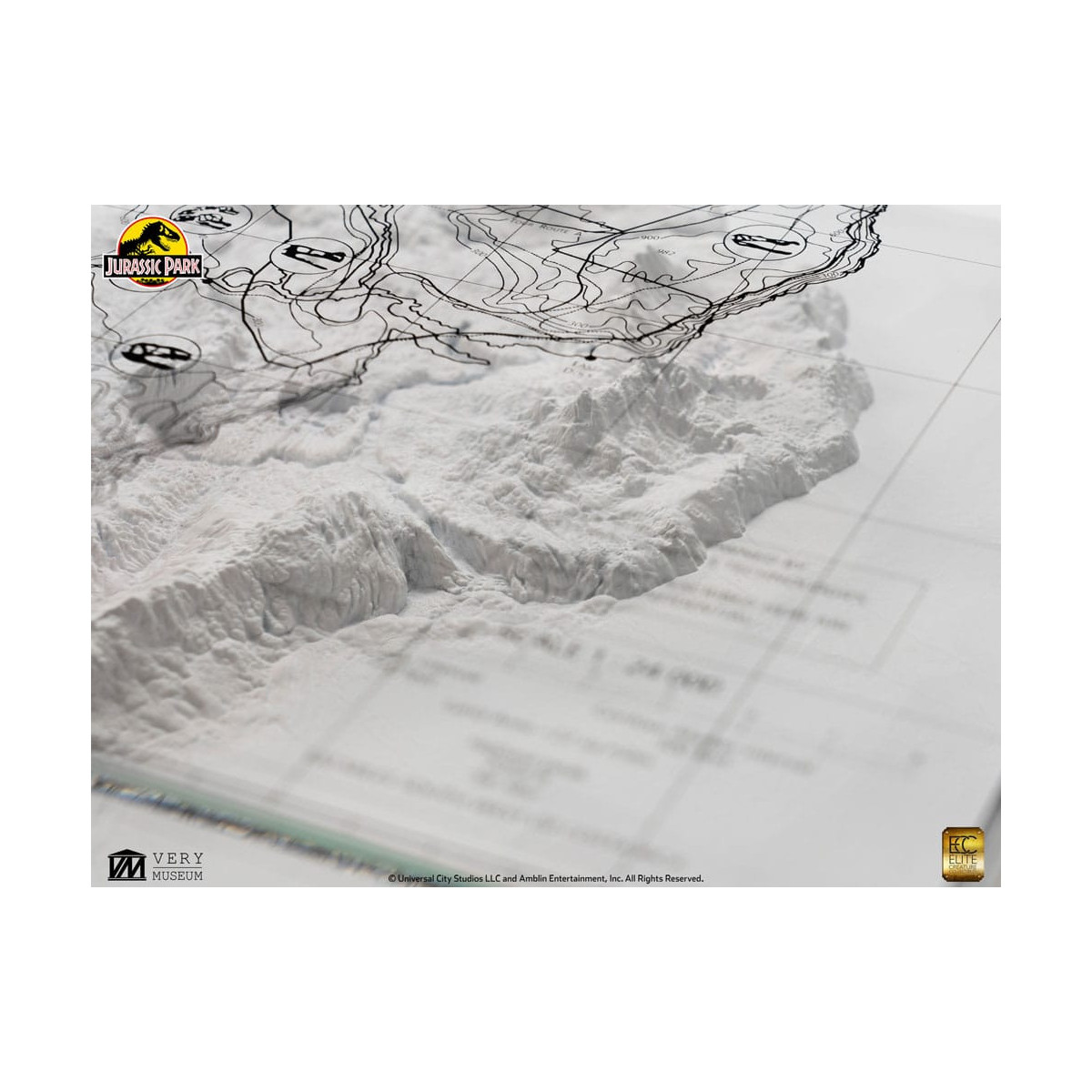 ECC Elite Creature Collectibles - Jurassic Park Topographische Karte Isla Nublar