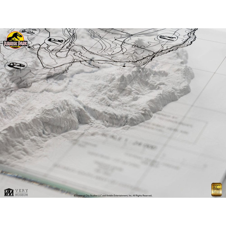 ECC Elite Creature Collectibles - Jurassic Park Topographische Karte Isla Nublar