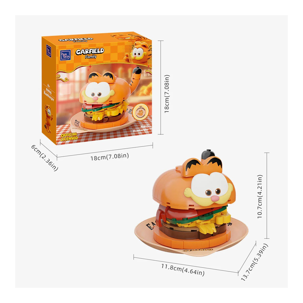 Pantasy - Garfield Foodie Series- Garfield Hamburger (ein Konstrukt setzen)