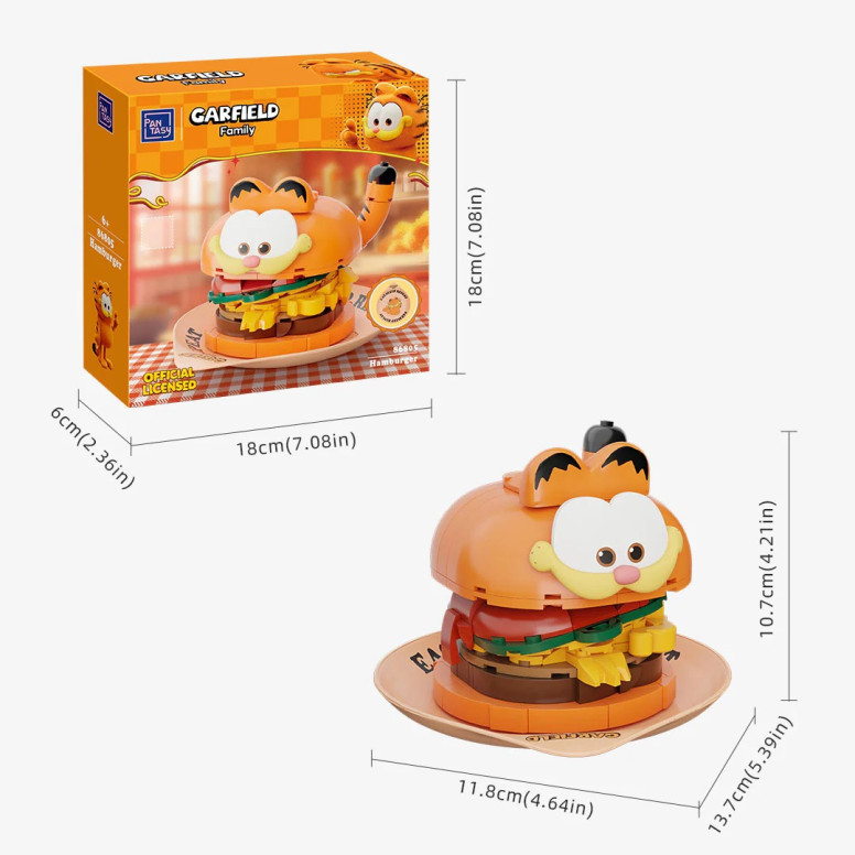 Pantasy - Garfield Foodie Series- Garfield Hamburger (ein Konstrukt setzen)