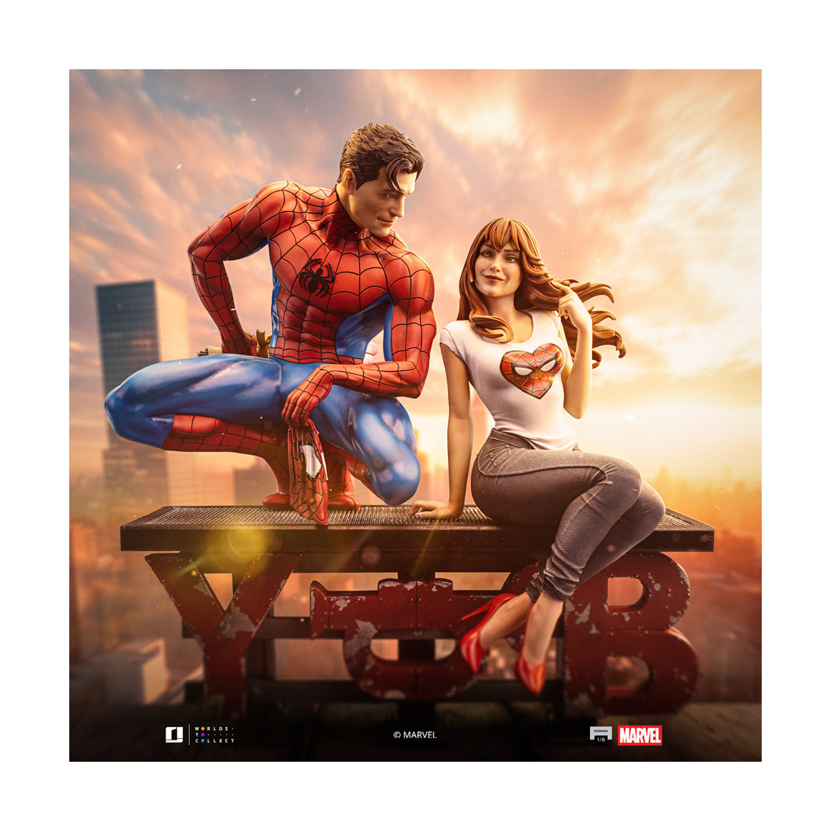 Iron Studios Marvel Comics - Spider-Man und MJ Diorama 1/6