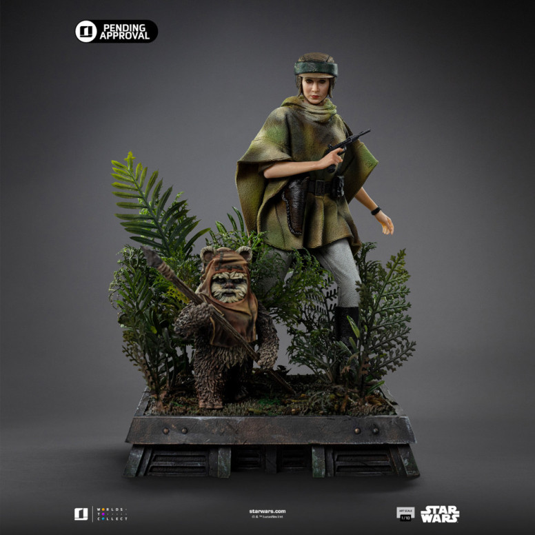 Iron Studios Star Wars - Leia und Wicket Kunst Maßstab 1/10 - Rückkehr der Jedi