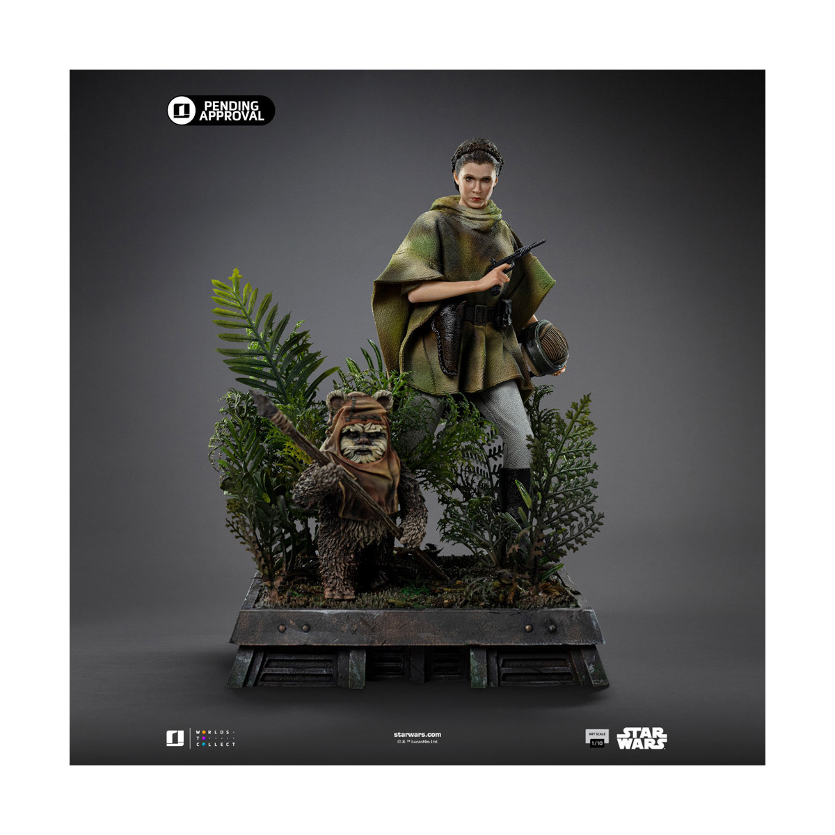 Iron Studios Star Wars - Leia und Wicket Kunst Maßstab 1/10 - Rückkehr der Jedi