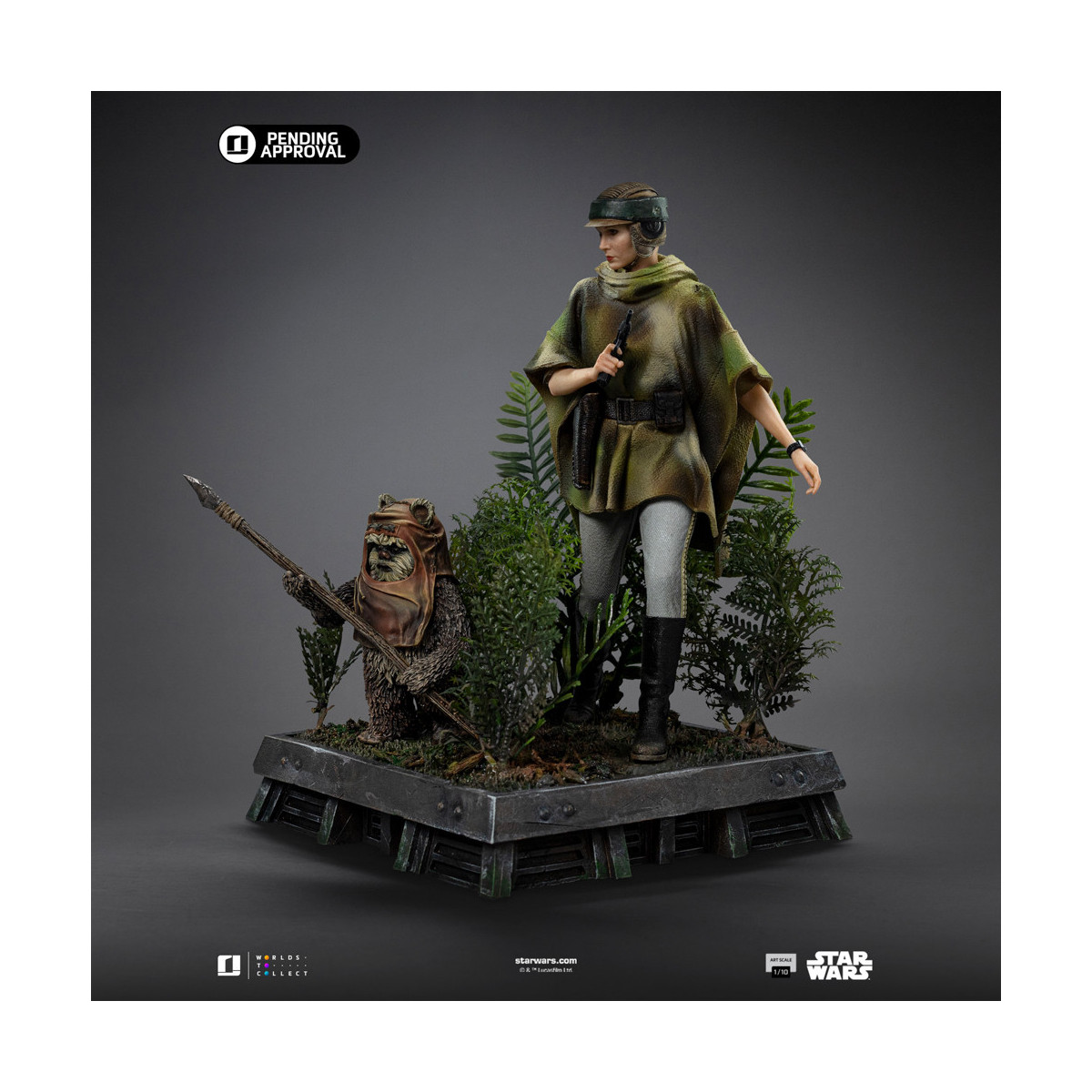 Iron Studios Star Wars - Leia und Wicket Kunst Maßstab 1/10 - Rückkehr der Jedi