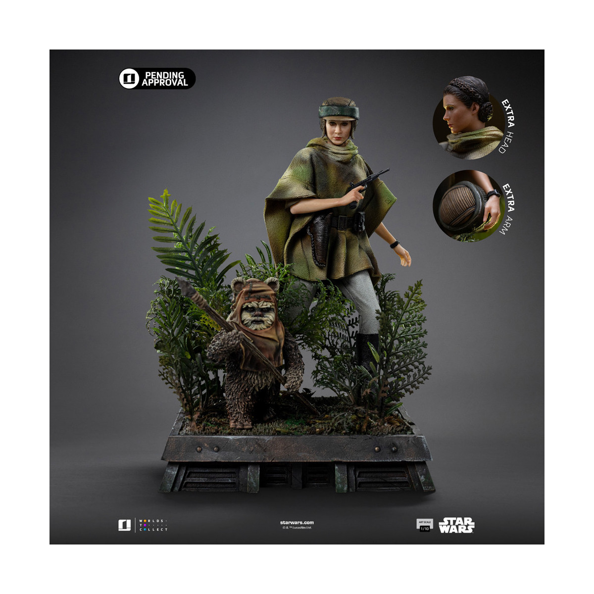 Iron Studios Star Wars - Leia und Wicket Kunst Maßstab 1/10 - Rückkehr der Jedi